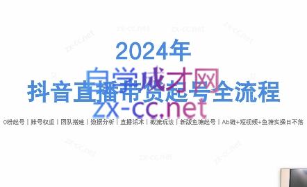 六六老师·2024年抖音直播带货起号全攻略-精品资源站