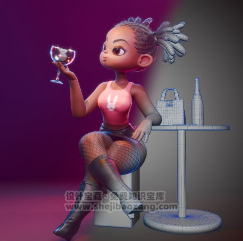 Blender卡通女孩3D建模基础教程3D Cartoon Character modeling with Blender full process videos & 3D files- Newbie level-精品资源站