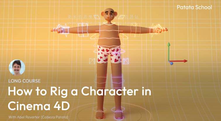 C4D教程 三维角色绑定 Patata School – How to Rig a Character in Cinema 4D-精品资源站